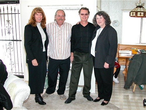 From left to right - Aunt Susan, Jim, John and mom